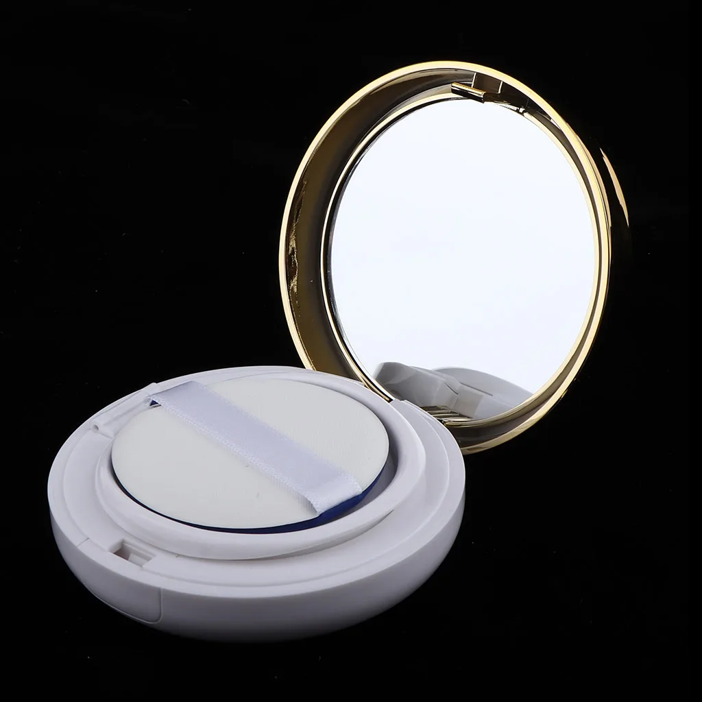 Empty Sponge Air Cushion Powder Foundation Puff Box BB Cream Container Case w/Internal Case,Sponge,Puff,Mirror for Cosmetics DIY
