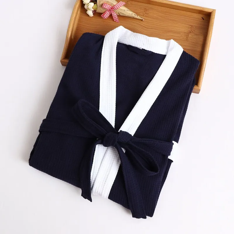 Fashion Men Cotton Robes For Mens Bathrobes Male Pijamas Masculinos Waffle Robe Gown Comfortable Bathrobe Homewear Dressing Gown Fashion Men Cotton Robes For Mens Bathrobes Male Pijamas Masculinos Waffle Robe Gown Comfortable Bathrobe Homewear Dressing Gown