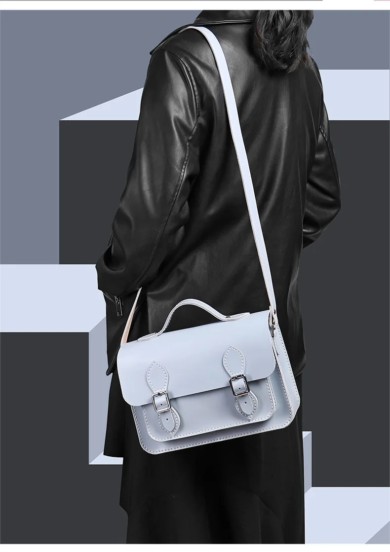 Женская сумка в стиле ретро из настоящей воловьей кожи, британская сумка почтальона для колледжа, женская сумка на плечо, ручная работа, ручная работа, индивидуальный дизайн