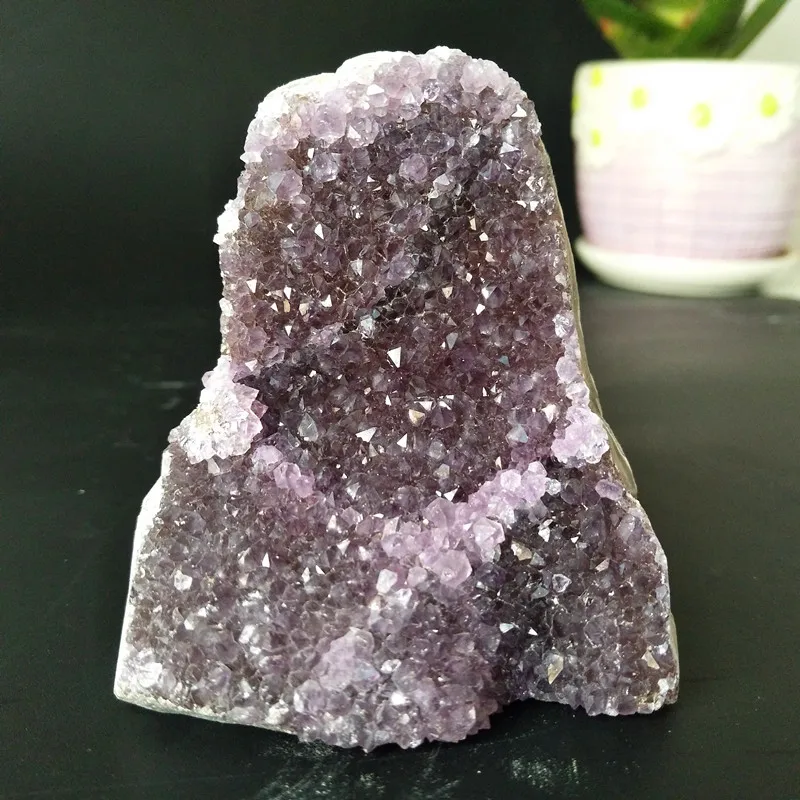 

Natural stone amethyst geode quartz crystal amethyst cluster home decor display