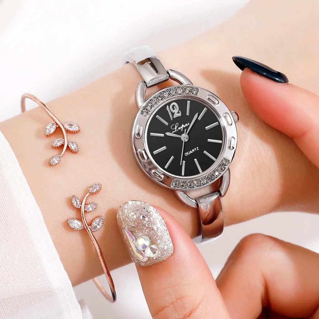 Женские часы reloj mujer простые повседневные с ремешком из сплава женские