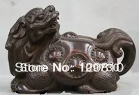 

00832 Lucky China Chinese Fengshui Bronze Dragon tortoise Turtle Statue Sculpture