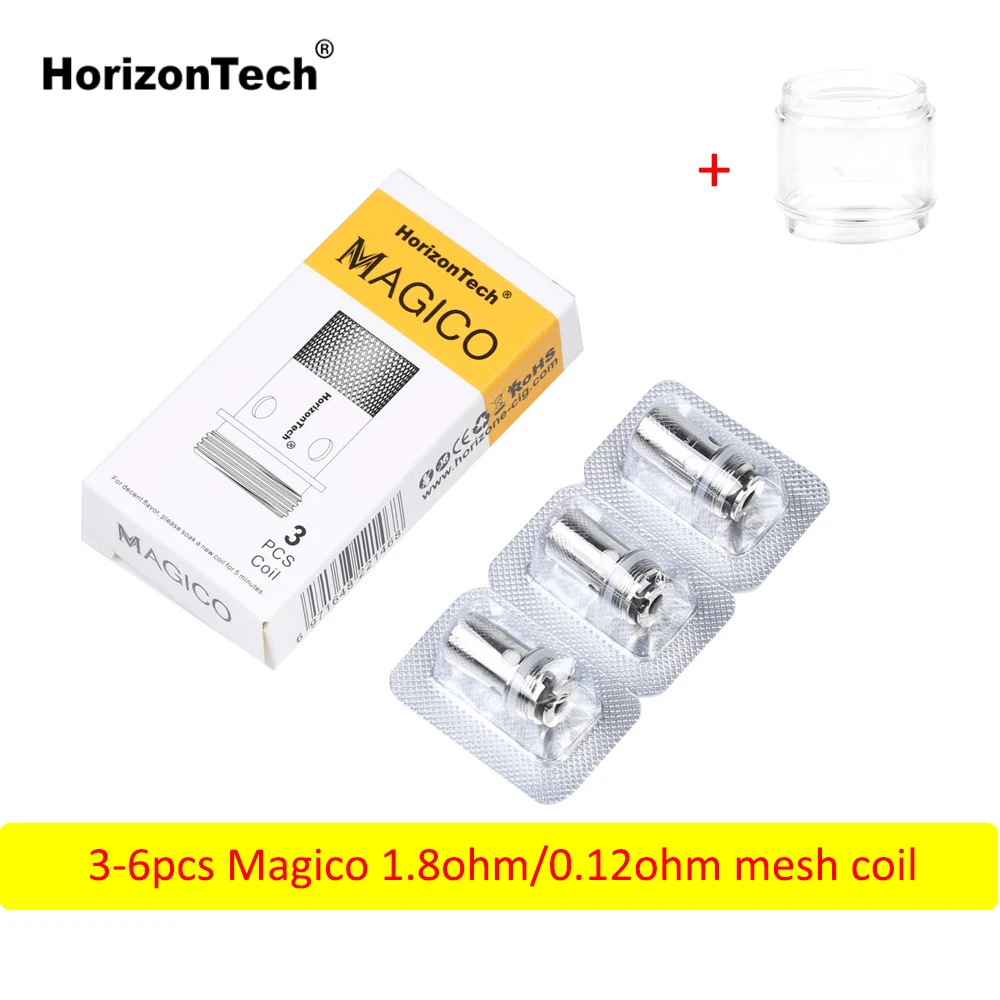 

3pcs-6pcs HorizonTech Magico Coil 1.8ohm&0.12ohm mesh coil Fit for Magico Nic Salt Tank VS Falcon King coils