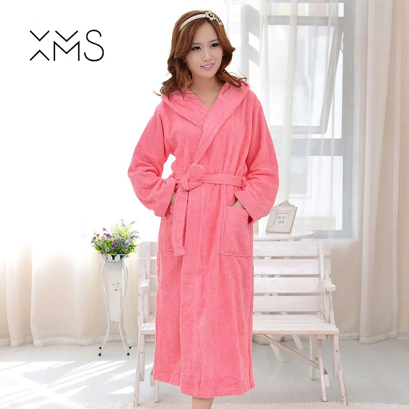 Winter Thick Warm Women Robes 2018 100 Cotton Sleepwear Long Robe