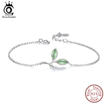 ORSA JEWELS Настоящее 925 Для женщин Браслеты заставка-особые случаи на каждый день на открытом воздухе женское, Стерлинговое серебро браслет Романтический Стиль девочек День рождения подарок SB30