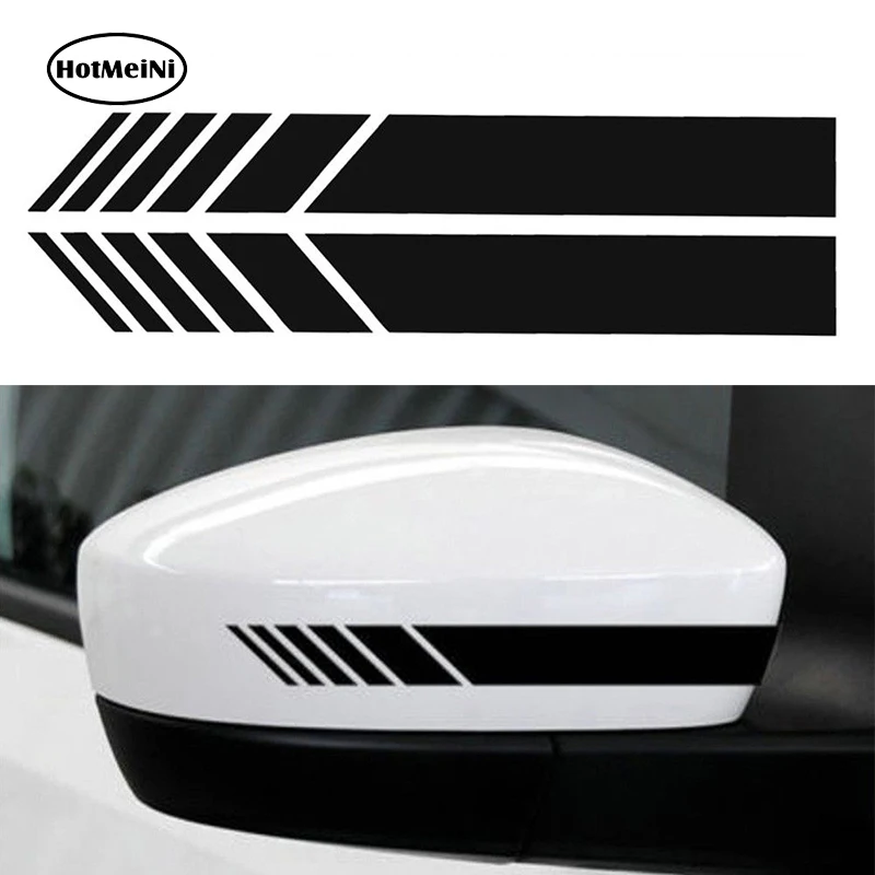 HotMeiNi 2pcs Car Styling Auto SUV Vinyl Graphic Car Sticker Rearview Mirror Side Decal Stripe DIY Car Body Decals 15.3*2cm
