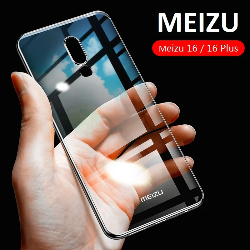 

Luxury Plating Case for Meizu 16X 16th Transparent Soft TPU Case for Meizu 16 710 16th 845 Plus Cover Ultra-thin Shell Fundas