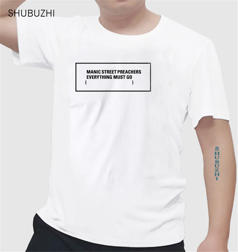 

Official Manic Street Preachers Everything Must Go Monochrome T-Shirt Unisex Tou cotton Short Sleeve Summer T Shirt