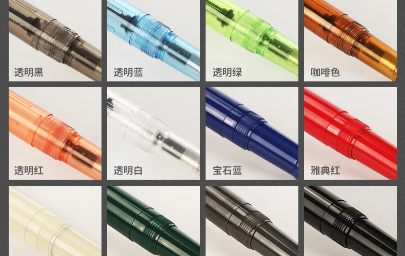 JINHAO 992 прозрачный белый цвет Спираль Круглый корпус офис студентов тонкий перьевая ручка