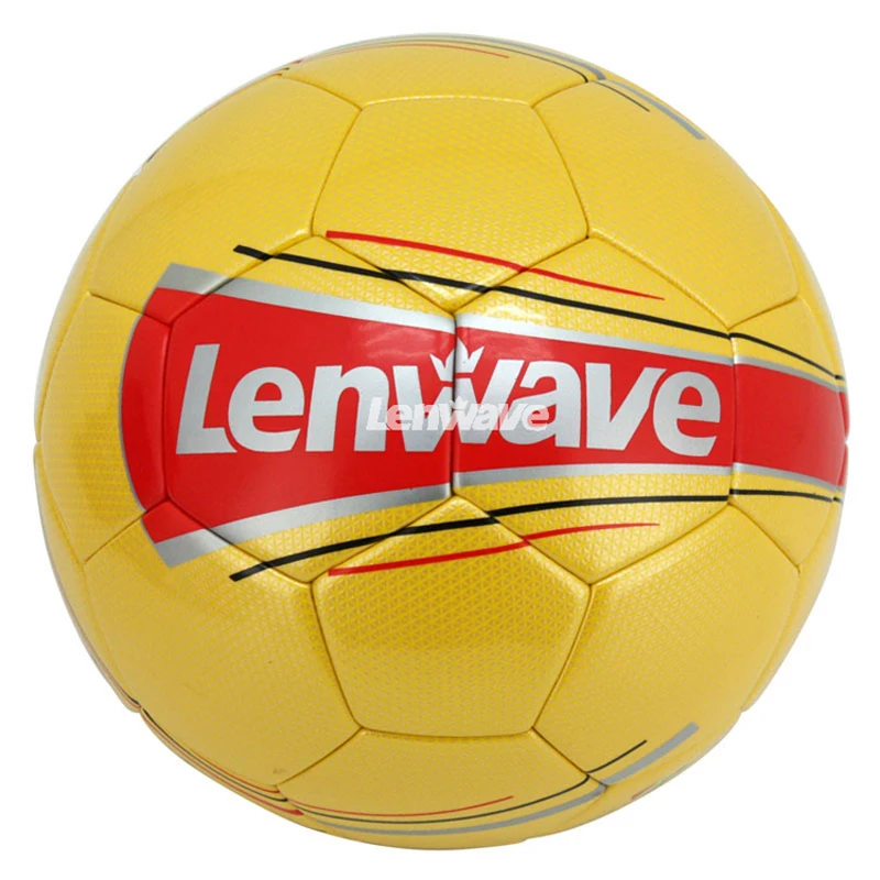 Lenwave Brand Yellow PU Soccer Balls Size 5 Champions League Ball Match