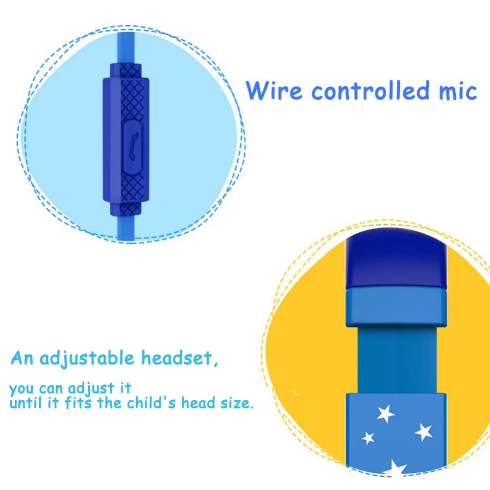 JINSERTA Wried портативные детские наушники, Детские Накладные наушники, игровые наушники с микрофоном для компьютера, смартфона