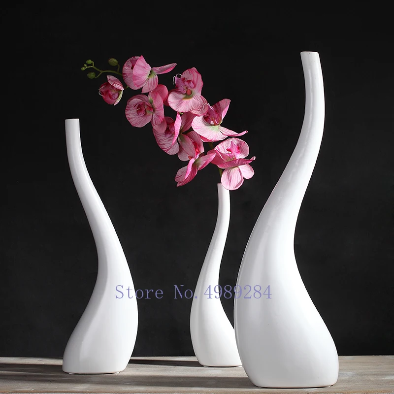 Креативная Современная нордическая белая керамическая ваза для цветов композиция дизайн дома гостиной декоративные украшения гидропоника
