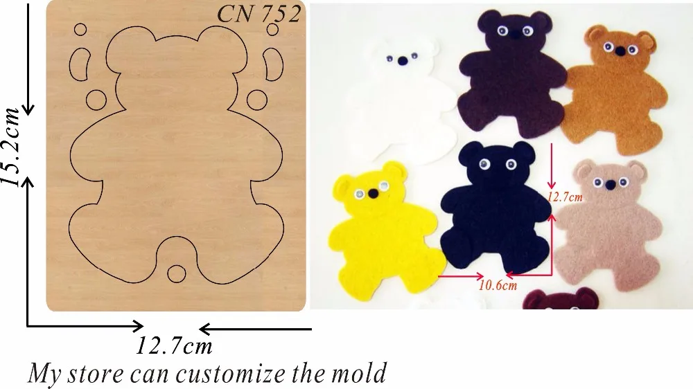 

Bear DIY 752 die cutting & Wooden dies
