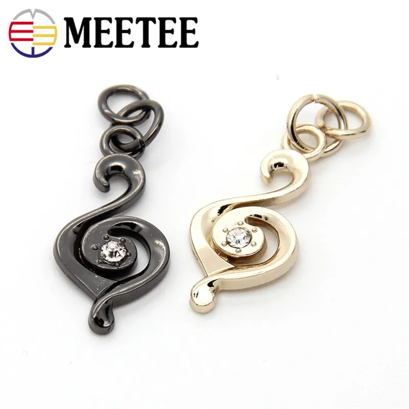 4Pcs Music Note Zipper Pullers for Zipper Head Sliders DIY Metal Zipper