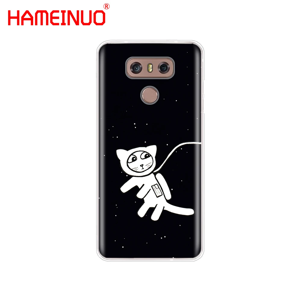HAMEINUO чехол для телефона с изображением космоса любви Луны астронавта кота LG G7 Q6 G6