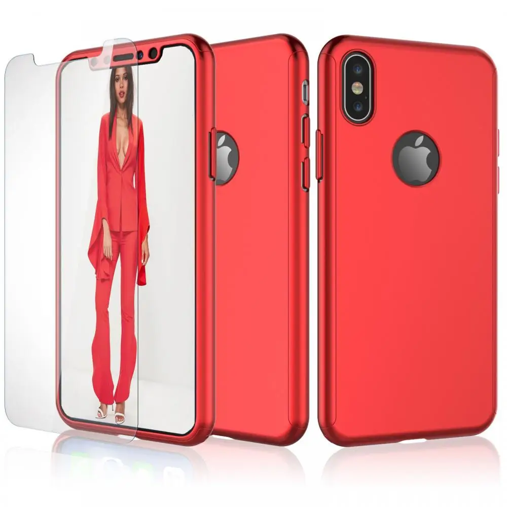 

Wholesale 1000pcs Luxury Ultra thin Shockproof Hybrid Full Body 360 Case Cover for Apple iPhone XS Max XR 8 7 6s Plus 6.1 6.5