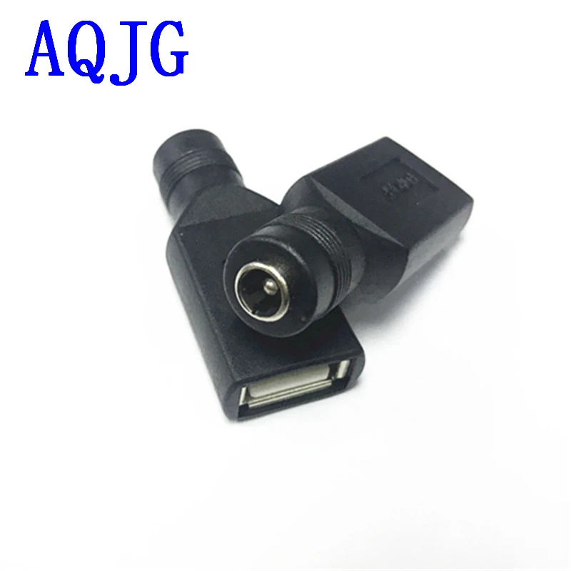 

2pcs DC 5.5*2.1 mm female jack to USB 2.0 female Plug 5V DC Power Plugs Connector Adapter Laptop PC