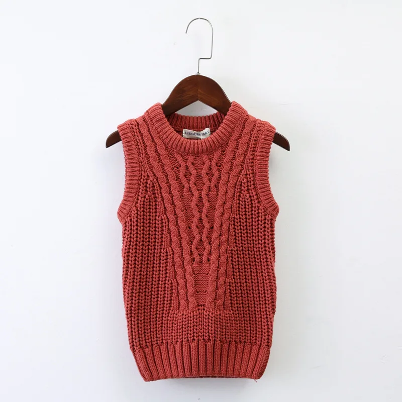 

Winters New Fashion Kids Boy Sweater Sleeveless Vest Style Children Knitted Pullover Coat Kids Waistcoat Boys Sweaters B313