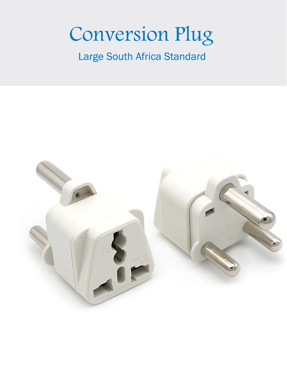 Large South African Adapter 2500W High Power Appliances Lightweight Socket Travel Hotel Home Use Chad India Nepal Bahrain (1)