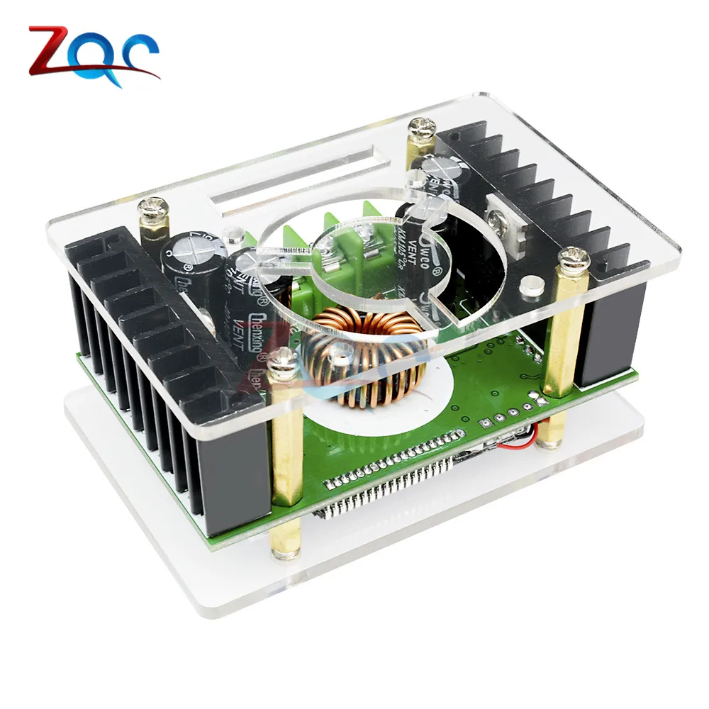 10A DC-DC Регулируемый CC CV Повышающий Модуль питания ЖК-дисплей двойной дисплей+ чехол dc-dc повышающий преобразователь