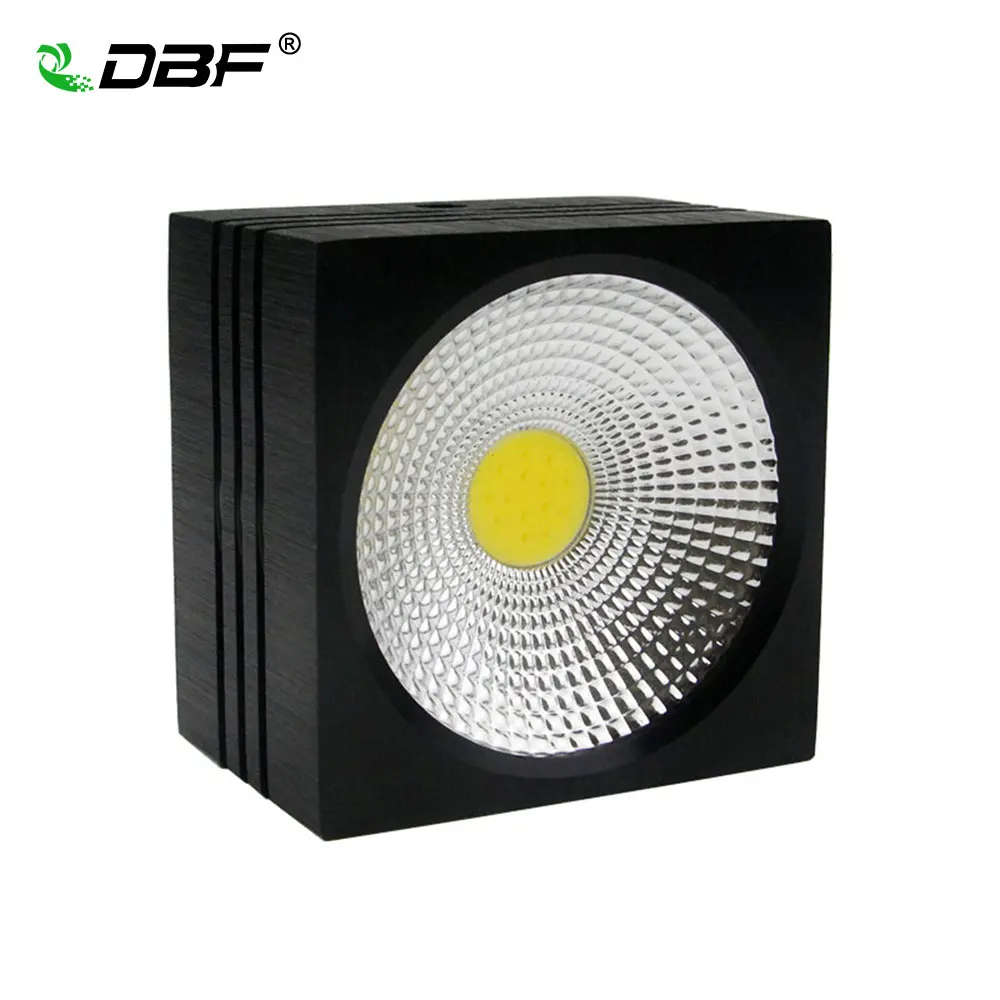

[DBF]Epistar COB Square Downlight Dimmable 5W 7W LED Surface Mounted Downlight Black Housing Ceiling Lamp for Home Decoration