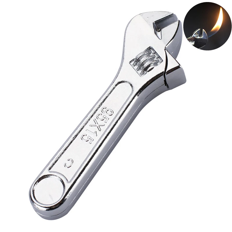 

Cigarette Lighter Creative Mini Wrench Refillable Gas Lighters Portable Outdoor Butane Flame Igniter 9.3 cm