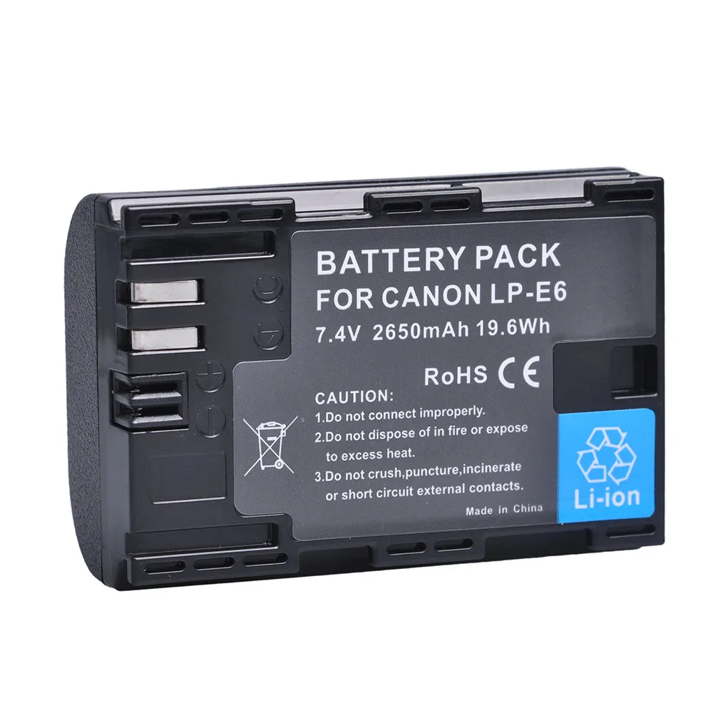 1Pc 2650mAh LP E6 LP E6 LP E6N Camera Battery for Canon EOS 5DS 5D Mark