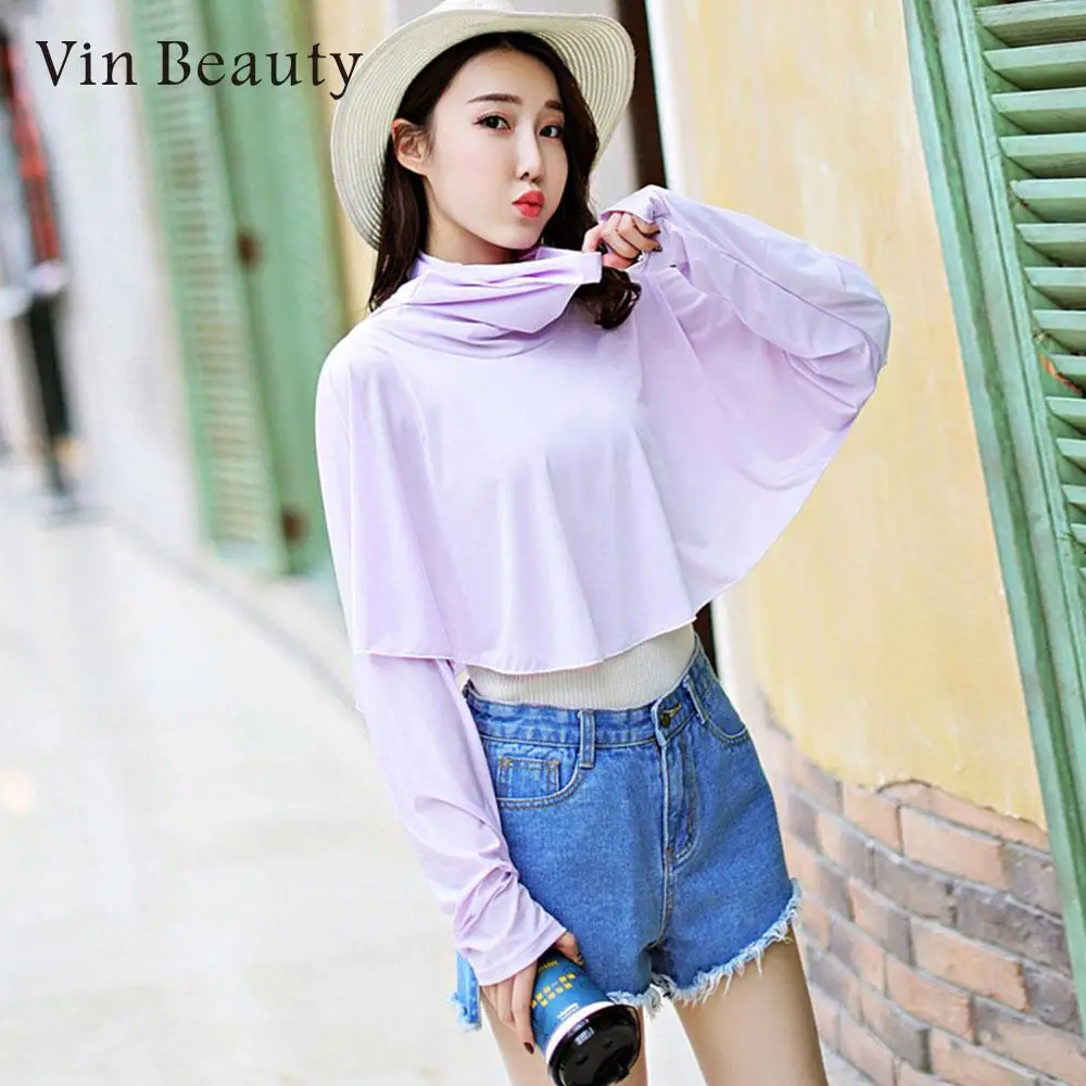 

Tops Polyester Fiber Sun Protection Shawl Ladies Shawl Thin Outdoor Sun Protection Clothing Lightweight UV Protection