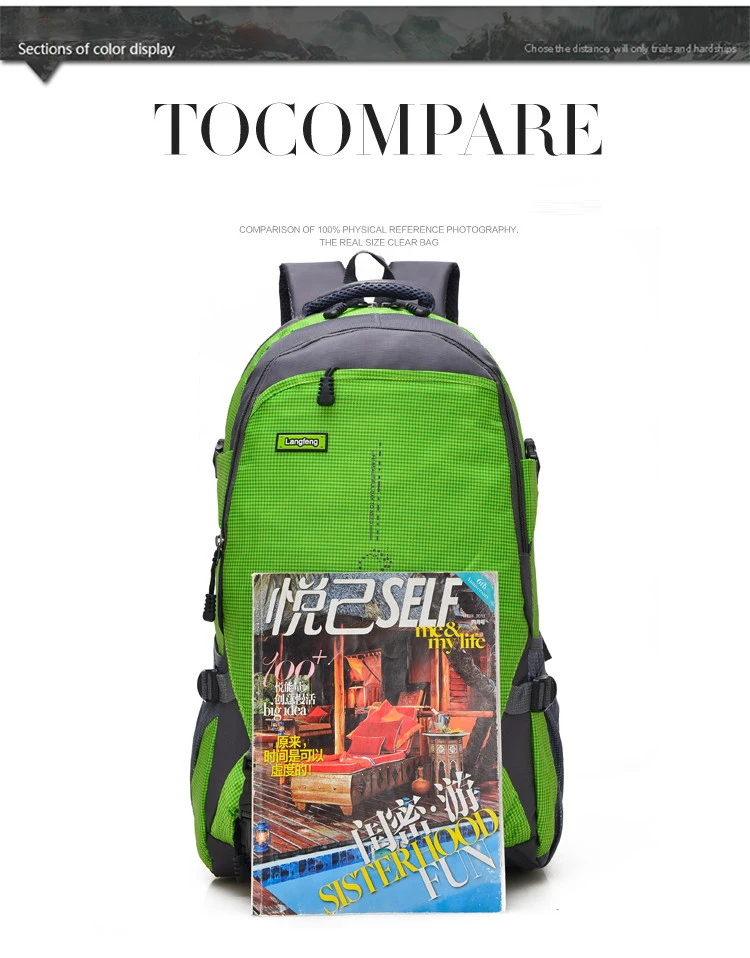 INOXTO Zaino Trekking 45L Impermeabile - Con Copertura Antipioggia, Per Uomo E Donna - Foto 9