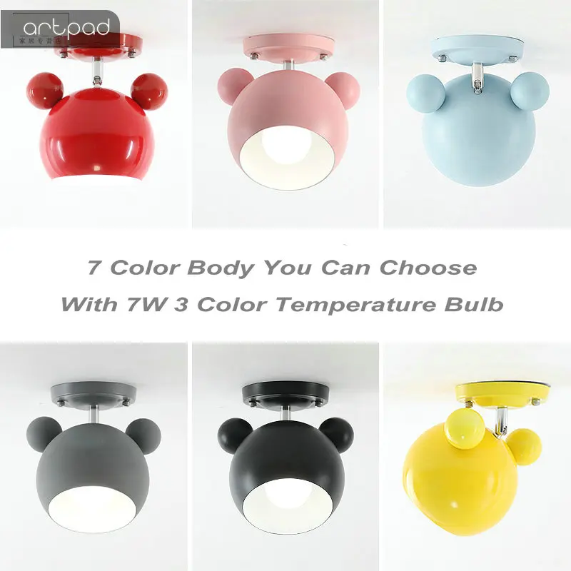 

Artpad Nordic Corridor Ceiling Lamp Hallway Porch Cloakroom Balcony Dimmable 7W Modern Ceiling Light E27 Bulb with 3 Colors
