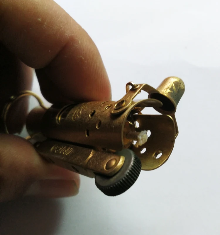 Genuine IMCO Brass Copper Trenches Metal Refueling Lighter Personal Retro Windproof Old Gasoline Lighter 4