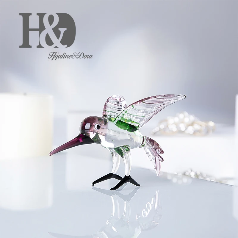 H& D 9 видов стилей Стекло Животные счастья Коллекционные фигурки ручной выдувного муранского стекла Скульптура животного для украшения стола дома