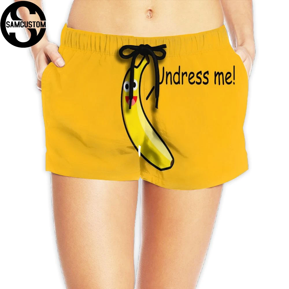 SAMCUSTOM New Women's Quick drying Beach seaside Casual Shorts 3D