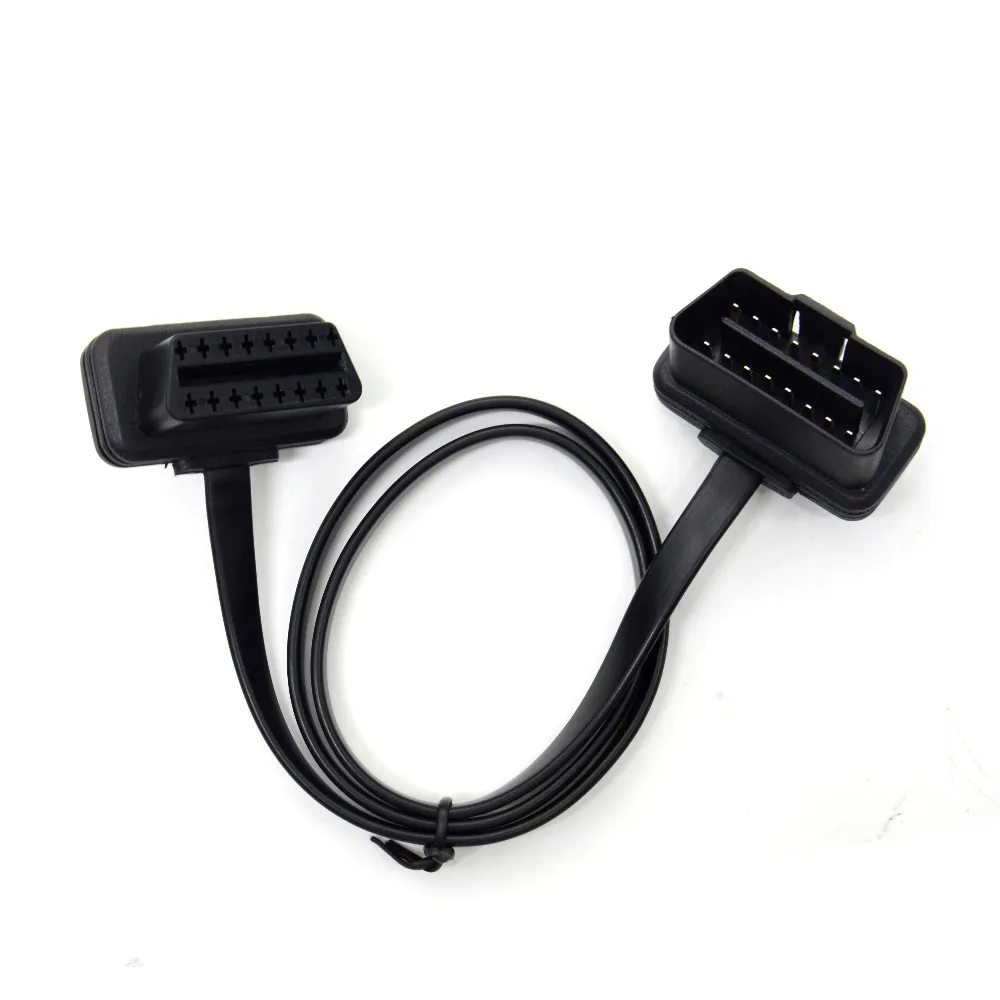 60 см плоский + тонкий As Noodle OBD 2 OBDII OBD2 16Pin Штекерный разъем ELM327 диагностический