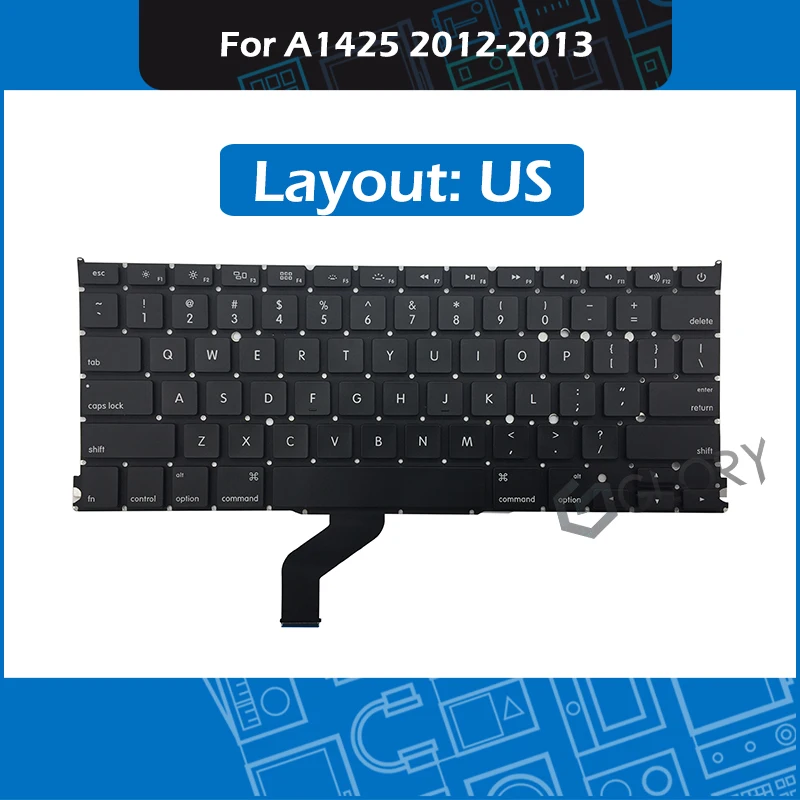 10pcs Lot US Layout for font b Macbook b font Pro Retina 13 A1425 Keyboard Replacement