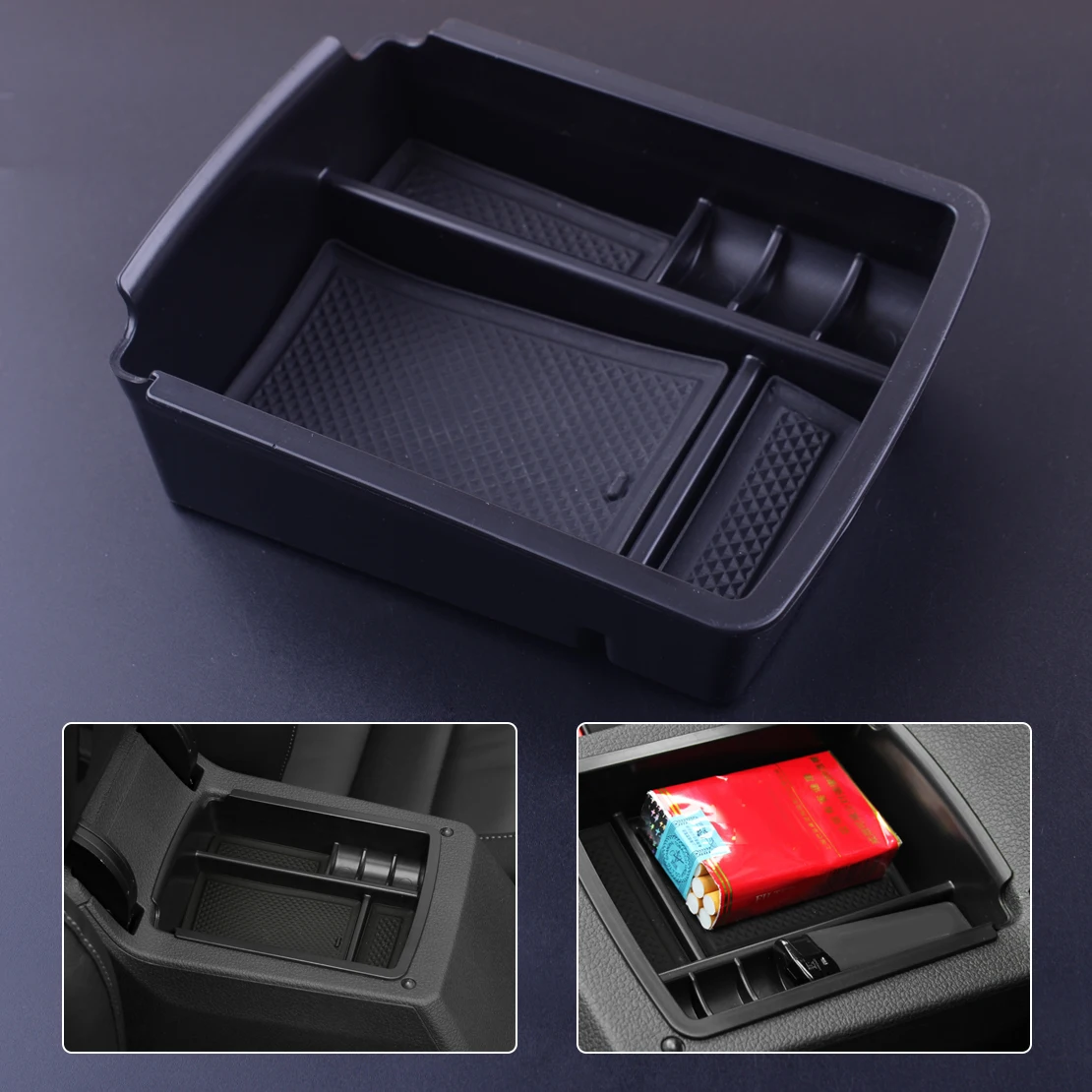 beler Interior Center Console Armrest Storage Box Bin Tray Holder Fit