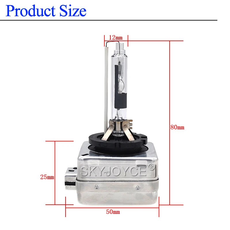 SKYJOYCE Original 35W D1S Xenon HID Bulb D2S 5000K 4300K D1S D4S D3S 6000K 8000K Car Light Headlamp 12V 35W D2S HID Bulb lamp (5)