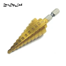 ZtDpLsd 1 sztuk 4-22mm 1/4 ''6.35mm uchwyt sześciokątny HSS 4241 stali krok wiertła wielofunkcyjny rdzeń wiertła do metalu drewna wiercenia