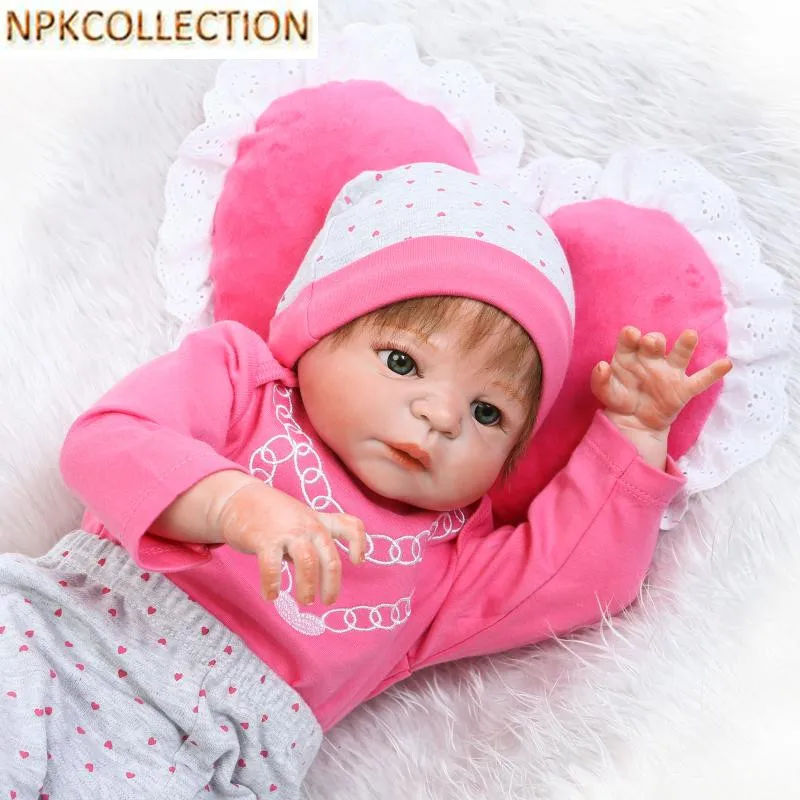 

NPKCOLLECTION 20 Inch Silicone Dolls Reborn Baby Alive Girl Doll Lifelike Full Silicone Reborn Dolls with Pacifier and Clothes