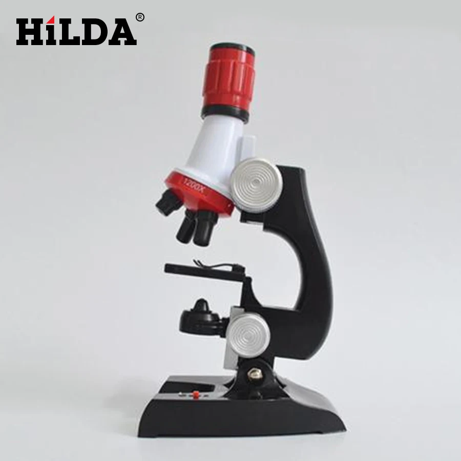 Buy HILDA Microscope Kit Lab 1200X Monocular Plastic Home Educational Toys Gift