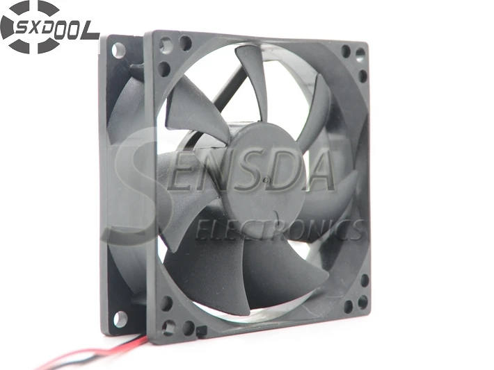 SXDOOL Вентилятор охлаждения 80 мм 80*80*25 DC 24V 0.10A двойной шариковый подшипник 2pin 2600