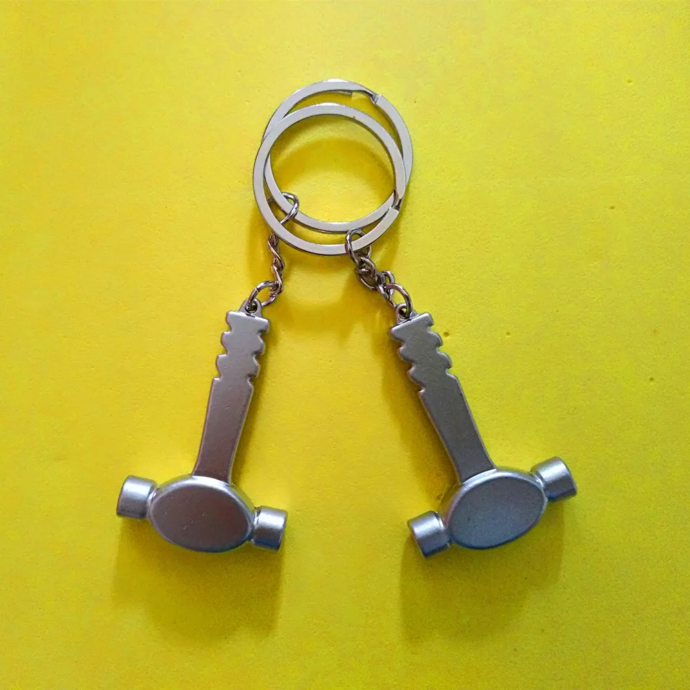 20 Pcs Mini hammer keychains tool keyring mace keychain metal keychain