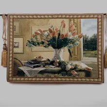 Бельгийский настенный гобелен, "тюльпан", домашнее украшение, 100X138 см, GT-YJX0013