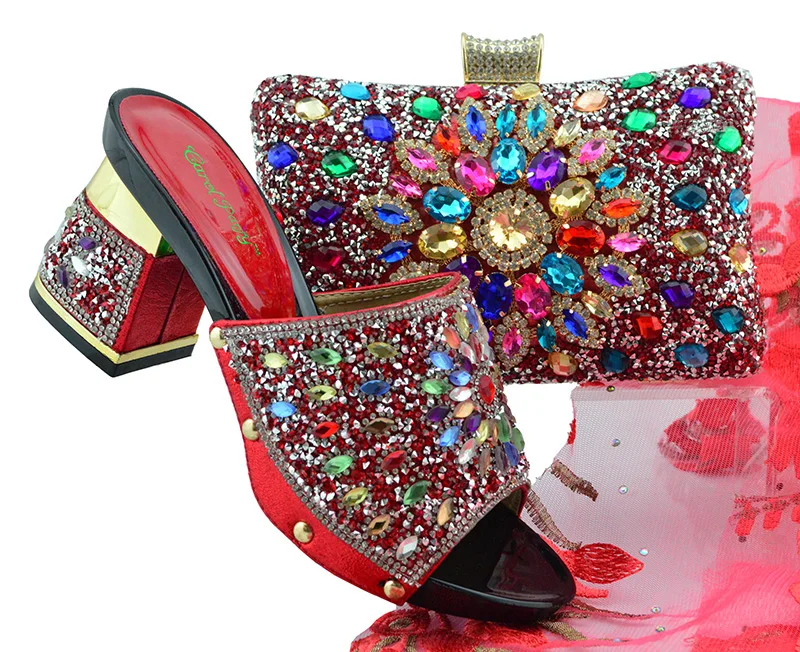 Latest Red Color Italian Ladies Shoes and Bags To Match Set Nigerian Shoes and Matching Bag African Wedding Shoes FTG004 Latest Red Color Italian Ladies Shoes and Bags To Match Set Nigerian Shoes and Matching Bag African Wedding Shoes FTG004