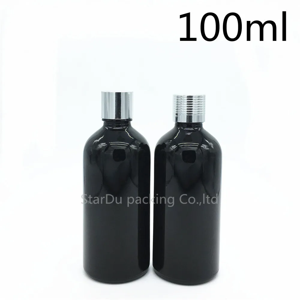 Free Shipping 10pcs 100ML Black Glass Bottle Serum container, Vials