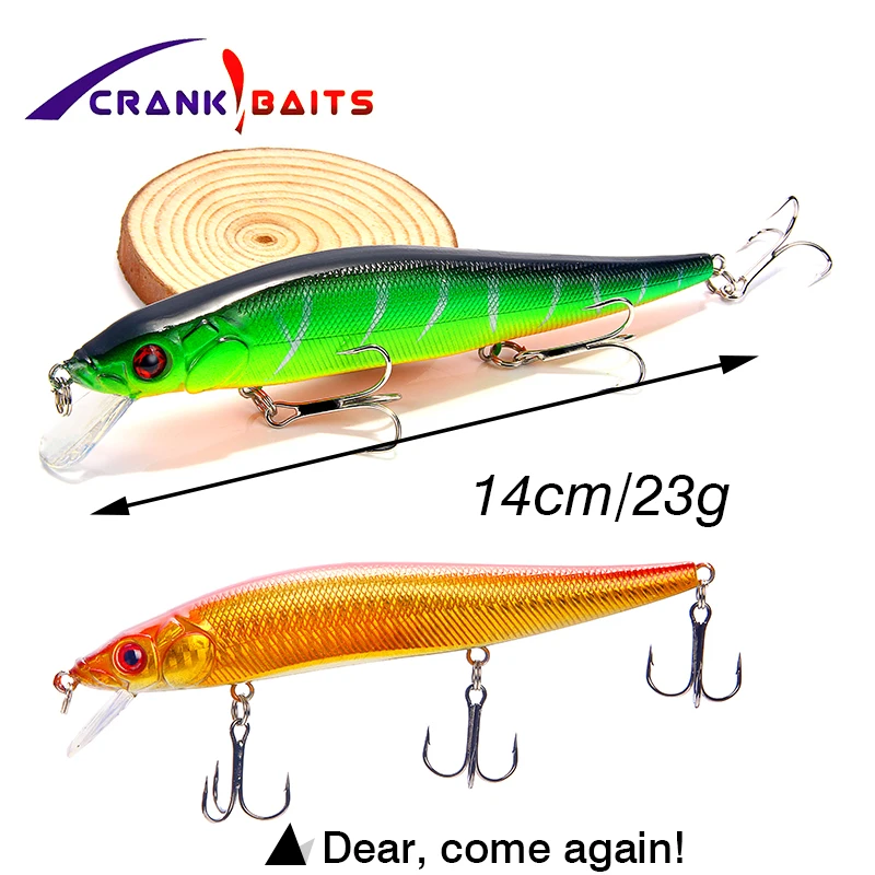 CRANK приманки 1 шт. жесткая Приманка Minnow рыболовная приманка с 3 * рыболовными