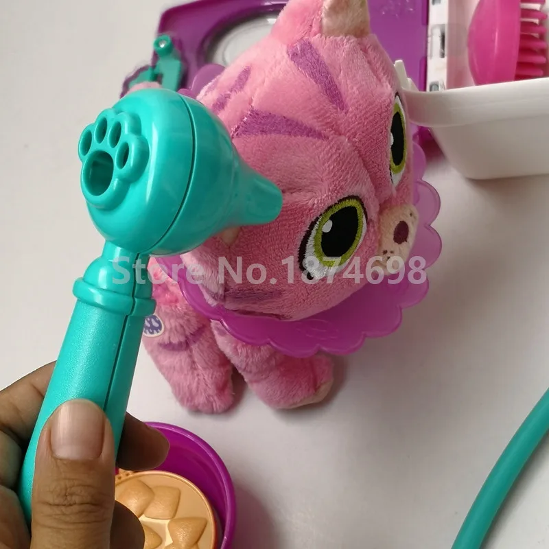 New Doc McStuffins Pet Vet On The Go Carrier Whispers Cat Plush& Figure Tool Accessories Set Kids Toys Dolls for Girls Gifts