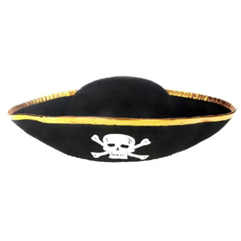 

Tri Corner Pirate Hat - Three Cornered Buccaneer Costume Accessory Hat