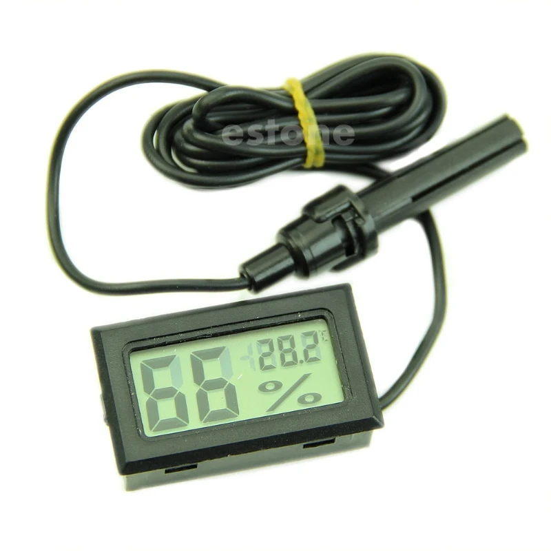 OOTDTY Hot Sale LCD Digital White Hygrometer Thermometer Temperature