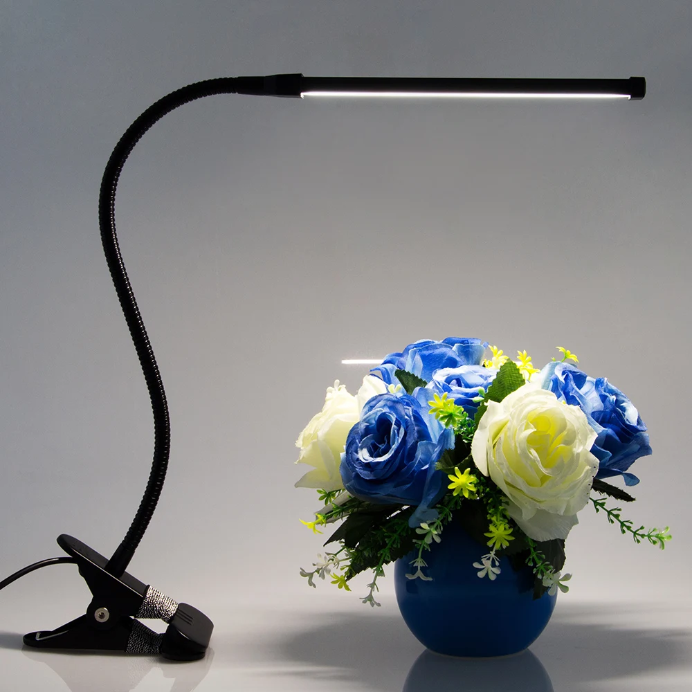 

LED Desk Lamp Eye Protection Clamp Clip 8W Ultra Bright Bendable USB reading Lamp Adjustable Brightness Table Lamps for bedRoom